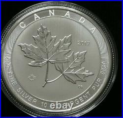 2017 Canada 10 oz Silver $50 Magnificent Maple Leaves BU
