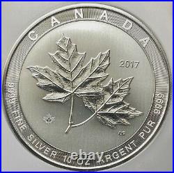 2017 Canada $50 Silver Sugar Maple Leaf 10 oz. PCGS MS-69