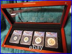 2017 Canada Silver Maple Leaf 4 Coin Set. Anacs Rp70 Dcam