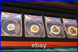 2017 Canada Silver Maple Leaf 4 Coin Set. Anacs Rp70 Dcam