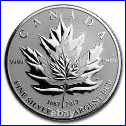 2017 Royal Canadian Mint Silver Maple Leaf 4 Coin Fractional Set with Box & COA