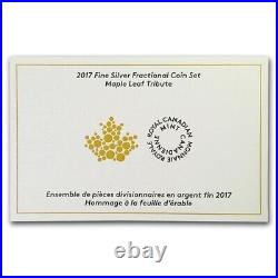 2017 Royal Canadian Mint Silver Maple Leaf 4 Coin Fractional Set with Box & COA