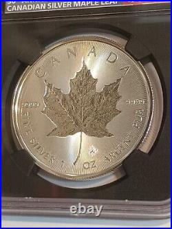 2018 30th Anniversary Ngcms70 Canadas$5 Maple Leaf Incuse Design First Day Issue