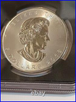 2018 30th Anniversary Ngcms70 Canadas$5 Maple Leaf Incuse Design First Day Issue