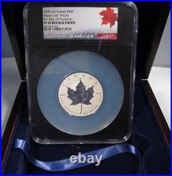 2018 3oz Canada Incuse Rev. Proof NGC PF70 Maple Leaf Coin FDOP WithCOA