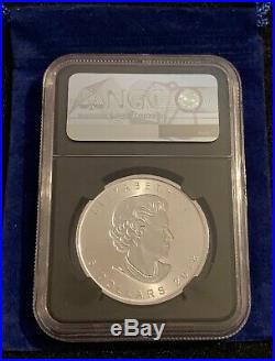 2018 $5 Canada 1 oz Silver Double Incuse Maple Leaf MS70 NGC 30th Anniversary