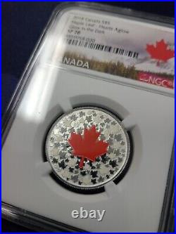 2018 $5 Canada Hearts Aglow NGC SP70 Glow in the dark POP 75