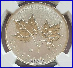 2018 CANADA 0.9999 Fine silver'Maple Leaf' $10 NGC GRADED SP70