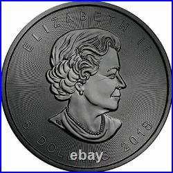 2018 Canada $5 Maple Leaf UFO GLOW IN THE DARK Colorized 1oz Silver Coin NIB COA