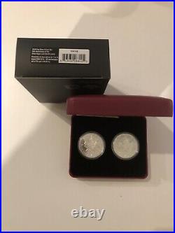 2018 Canada Silver Maple Leaf 30th Anniversary 2-coin set in OGP withCOA