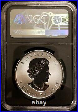 2018 Canada Silver Maple Leaf Coin Incuse Design 30th Anniversary FDOI NGC MS70