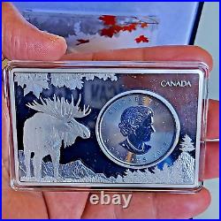 2018 Canadian Maple Leaf 30th Anniversary 3 oz Silver Coin & Bar Mintage 5000