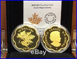 2018 Iconic Maple Leaves Master $20 Scallop-edged Pure Silver Proof Coin Canada