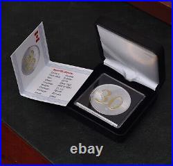 2018 Maple Leaf 30th Anniversary Canada 1oz Silver 24kt Gold Certified Mint. 300