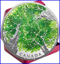 2018 Maple Leaf Canopy CanadiANA $30 2OZ Pure Silver 50mm Proof Coin Canada
