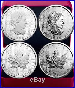 2018 Silver Maple Leaf 30-Anniversary 2OZ Silver Set 2 $5-Coins Proof Canada SML