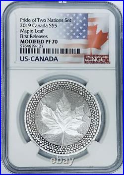 2019 $5 Canada Maple Leaf Pride of Two Nations NGC Modified PF70 First Releases