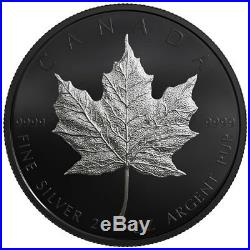 2019 Canada 2 oz Silver Maple Leaf Black Rhodium-pltd $10 GEM Proof OGP SKU55657