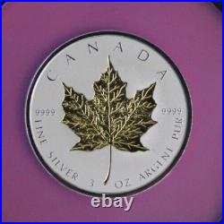 2019 PF 70 Reverse Proof Canada 3 OZ Silver Gold Incuse Maple Leaf NGC COA 7012