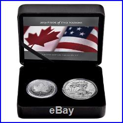 2019 Pride Of Two Nations Eagle And Maple Leaf Two Coin Set Pure Silver Coins