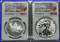 2019 Silver Canadian Modified Maple Leaf Ngc Pf70 Fdoi Pride Of Two Nations Set