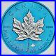 2019 Space Blue 1 oz Canadian Silver Maple Leaf $5 Coin (Very Rare/500 Mintage)