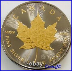2020 1 oz. 9999 Maple Leaf Gold Gilded & Ruthenium Silver Coin Empire Edition