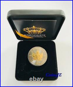 2020 1 oz. 9999 Maple Leaf Gold Gilded & Ruthenium Silver Coin Empire Edition