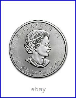 2020 1oz Canadian Silver Maple Leaf Bullion Coin X 5