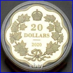 2020 $20 Masters Club Coin Pure Silver Proof Coin Iconic Maple Leaves Gold Pltg