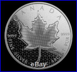 2020 2oz Pure Silver Coin Pulsating Maple Leaf Optical Effect Sold Out