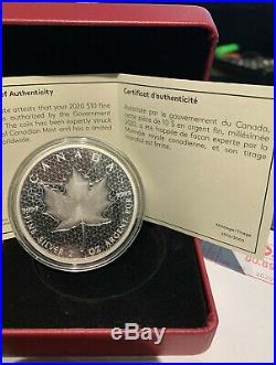 2020 2oz Pure Silver Coin Pulsating Maple Leaf Optical Effect Sold Out