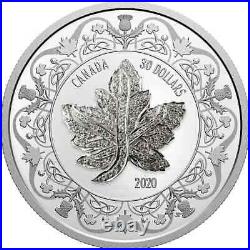 2020 $30 Canadian Maple Leaf Brooch Legacy 2oz Silver Coin