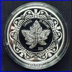 2020 Canada $30 2oz Silver Maple Leaf Brooch Legacy Box/COA