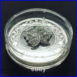 2020 Canada $30 2oz Silver Maple Leaf Brooch Legacy Box/COA