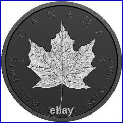 2020 Canada $50 Rhodium plated incuse pure silver maple leaf coin in stock