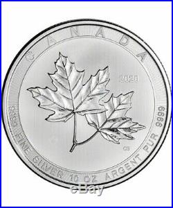 2020 Canada Silver Maple Leaf 10 oz $50 Brilliant Uncirculated With Capsule
