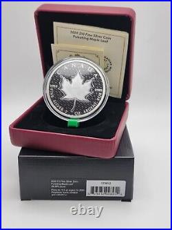 2020 Royal Canadian Mint 2oz PULSATING MAPLE LEAF Silver Proof $10 coin
