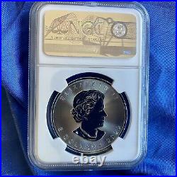 2020 S$5 CANADA MAPLE LEAF, 1oz SILVER. 9999 PURE, NGC MS70, FIRST RELEASES