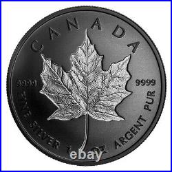 2020 Silver Maple Leaf $20 Rhodium-Plated Double-Incuse 1 OZ Silver Coin Canada