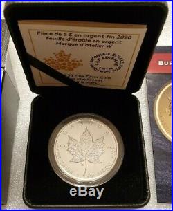 2020 W Canada 1 oz Burnished Silver Maple Leaf RARE Mintage of ONLY 10,000