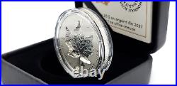 2021 1 oz. Pure Silver $20 Proof Coin Super Incuse Silver Maple Leaf Canada