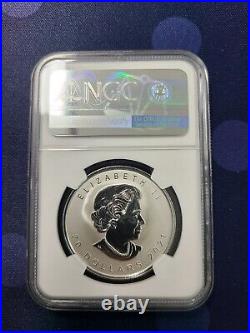 2021 $20 Canada Silver Maple Leaf Super Incuse NGC Rev PF70 First Releases CoA
