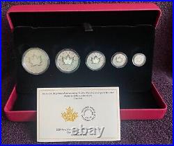 2021 5 Coin. 9999 Silver Maple Leaf Fractional Set Our Arboreal Emblem