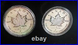 2021 5 Coin. 9999 Silver Maple Leaf Fractional Set Our Arboreal Emblem