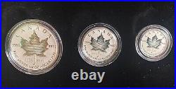 2021 5 Coin. 9999 Silver Maple Leaf Fractional Set Our Arboreal Emblem