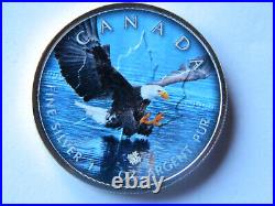 2021 5 Dollars Canada 1oz Silver. 999 Maple Leaf Bald Eagle