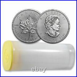 2021 Canada 1 oz Silver Maple Leaf BU Tube of 25 Coins
