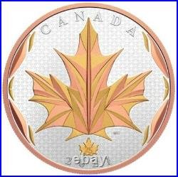 2021 Canada $50 Maple Leaves in motion maple leaf gold plated silver in stock