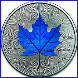2021 Canada Maple Leaf Wave 2 Set of 4 x 1 Ounce Silver Colorized Series